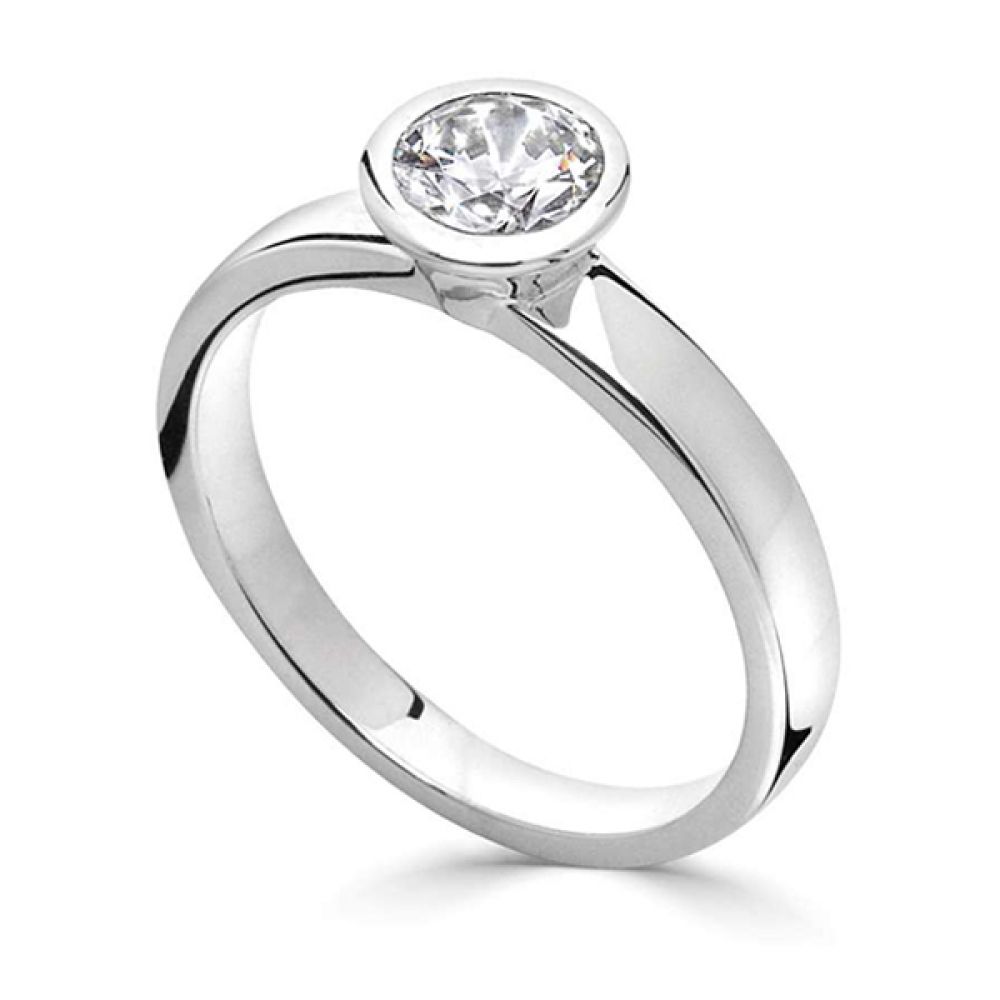 Lydia - Bezel Set Round Solitaire Ring