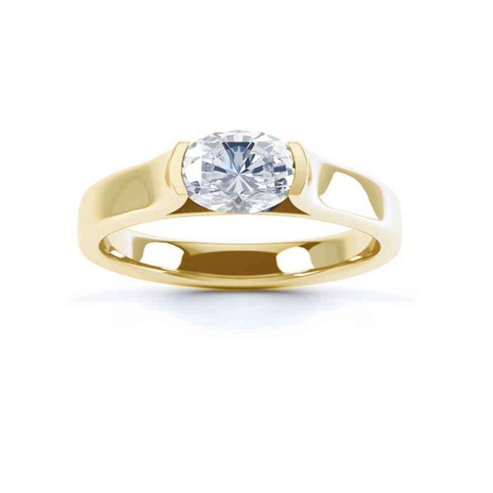 East-West Engagement Top view Yellow Gold