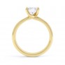Sway four claw twist diamond engagement ring yellow gold side view Sway four claw twist diamond engagement ring yellow gold side view