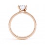 Sway four claw twist diamond engagement ring rose gold side view Sway four claw twist diamond engagement ring rose gold side view