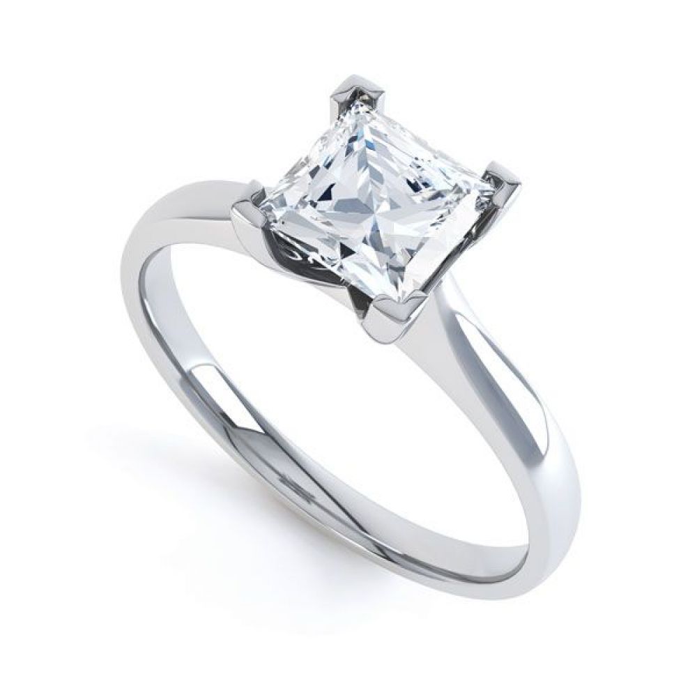 Bella - Square Claw Princess Cut Ring Bella - Square Claw Princess Cut Ring