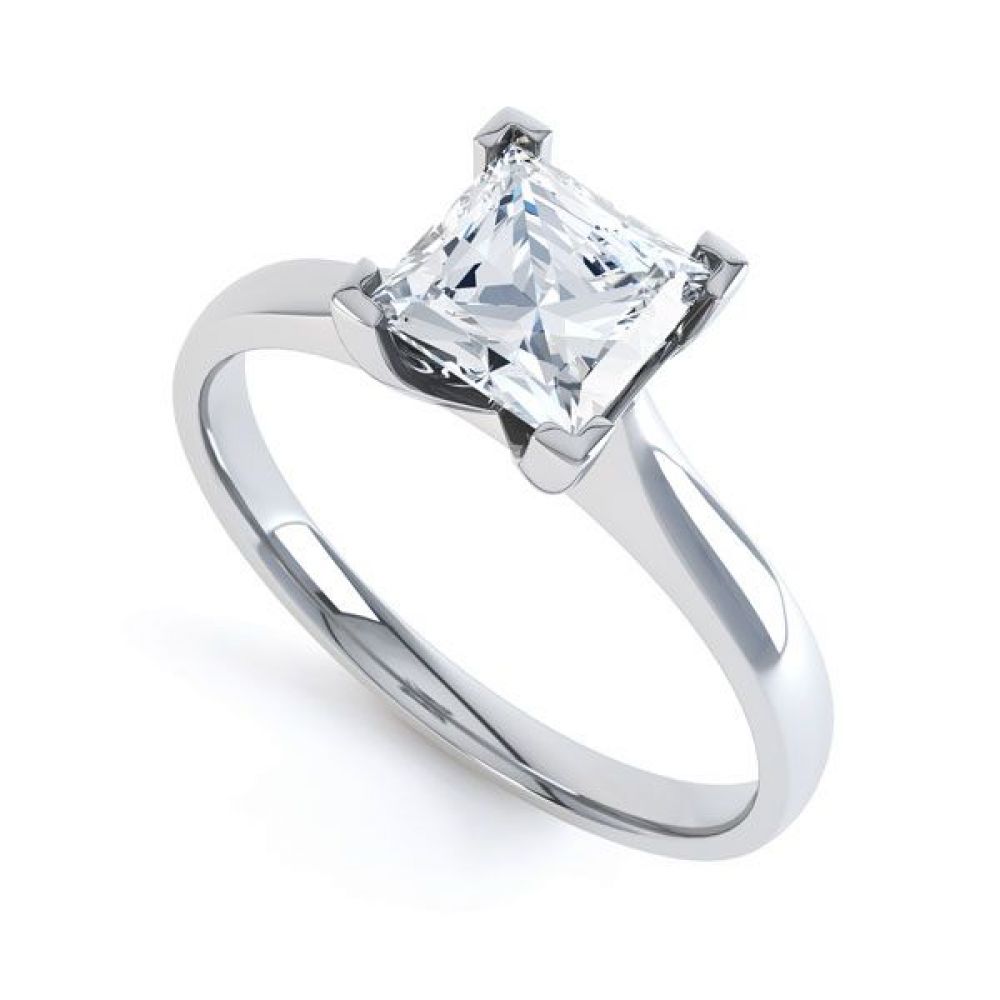 Bella - Square Claw Princess Cut Ring