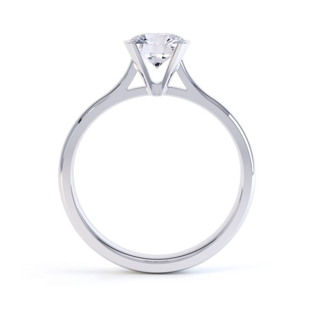 Fluted Part Engagement Ring with High Setting Side View Fluted Part Engagement Ring with High Setting Side View