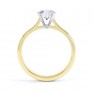 Fluted Part Engagement Ring with High Setting Side View Yellow Gold Fluted Part Engagement Ring with High Setting Side View Yellow Gold