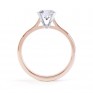Fluted Part Engagement Ring with High Setting Side View Rose Gold Fluted Part Engagement Ring with High Setting Side View Rose Gold