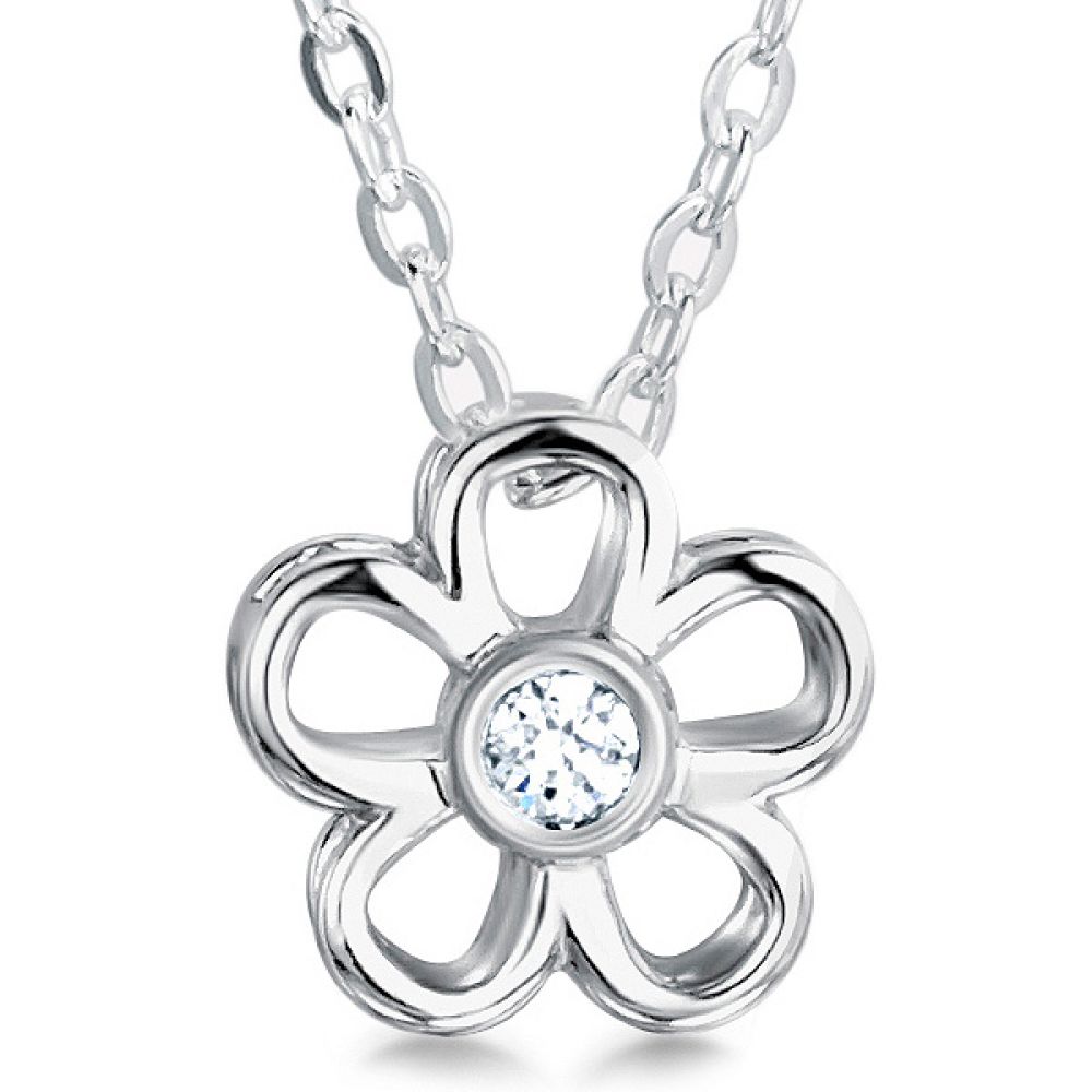 Daisy Style Round Brilliant cut Diamond Pendant Daisy Style Round Brilliant cut Diamond Pendant