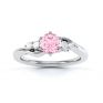 Tickled Pink Sapphire Diamond Engagement Ring White Gold Top View Tickled Pink Sapphire Diamond Engagement Ring White Gold Top View