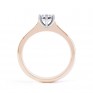 6 Claw Diamond Engagement Ring with Basket Setting Side View In Rose Gold 6 Claw Diamond Engagement Ring with Basket Setting Side View In Rose Gold