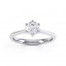 6 Claw Diamond Engagement Ring with Basket Setting Front View 6 Claw Diamond Engagement Ring with Basket Setting Front View