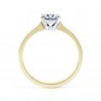 4 Claw Oval Solitaire Diamond Engagement Ring Side View In Yellow Gold 4 Claw Oval Solitaire Diamond Engagement Ring Side View In Yellow Gold