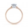 4 Claw Oval Solitaire Diamond Engagement Ring Side View In Rose Gold 4 Claw Oval Solitaire Diamond Engagement Ring Side View In Rose Gold