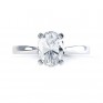 4 Claw Oval Solitaire Diamond Engagement Ring Front View 4 Claw Oval Solitaire Diamond Engagement Ring Front View