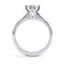 Lotus 4 Claw Compass Set Engagement Ring Side View In White Gold Lotus 4 Claw Compass Set Engagement Ring Side View In White Gold