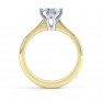 Lotus 4 Claw Compass Set Engagement Ring Side View In Yellow Gold Lotus 4 Claw Compass Set Engagement Ring Side View In Yellow Gold