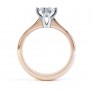 Lotus 4 Claw Compass Set Engagement Ring Side View In Rose Gold Lotus 4 Claw Compass Set Engagement Ring Side View In Rose Gold