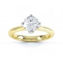 Lotus 4 Claw Compass Set Engagement Ring Front View In Yellow Gold Lotus 4 Claw Compass Set Engagement Ring Front View In Yellow Gold