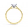 4 Prong Princess Engagement Ring Wedfit Setting Side View In Yellow Gold 4 Prong Princess Engagement Ring Wedfit Setting Side View In Yellow Gold