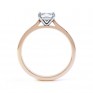 4 Prong Princess Engagement Ring Wedfit Setting Side View In Rose Gold 4 Prong Princess Engagement Ring Wedfit Setting Side View In Rose Gold