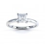 4 Prong Princess Engagement Ring Wedfit Setting Front View In White Gold 4 Prong Princess Engagement Ring Wedfit Setting Front View In White Gold