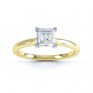 4 Prong Princess Engagement Ring Wedfit Setting Front View In Yellow Gold 4 Prong Princess Engagement Ring Wedfit Setting Front View In Yellow Gold