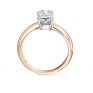Ultramodern 4 Claw Emerald Diamond Solitaire Rose Gold Ring Ultramodern 4 Claw Emerald Diamond Solitaire Rose Gold Ring
