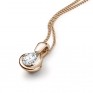 18ct Rose Gold Rosebud Diamond Solitaire Pendant 18ct Rose Gold Rosebud Diamond Solitaire Pendant