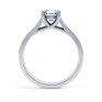 Elegant Round Solitaire with Cross-Over 4 Claw Setting Side White Elegant Round Solitaire with Cross-Over 4 Claw Setting Side White