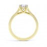 Elegant Round Solitaire with Cross-Over 4 Claw Setting Side Yellow Elegant Round Solitaire with Cross-Over 4 Claw Setting Side Yellow