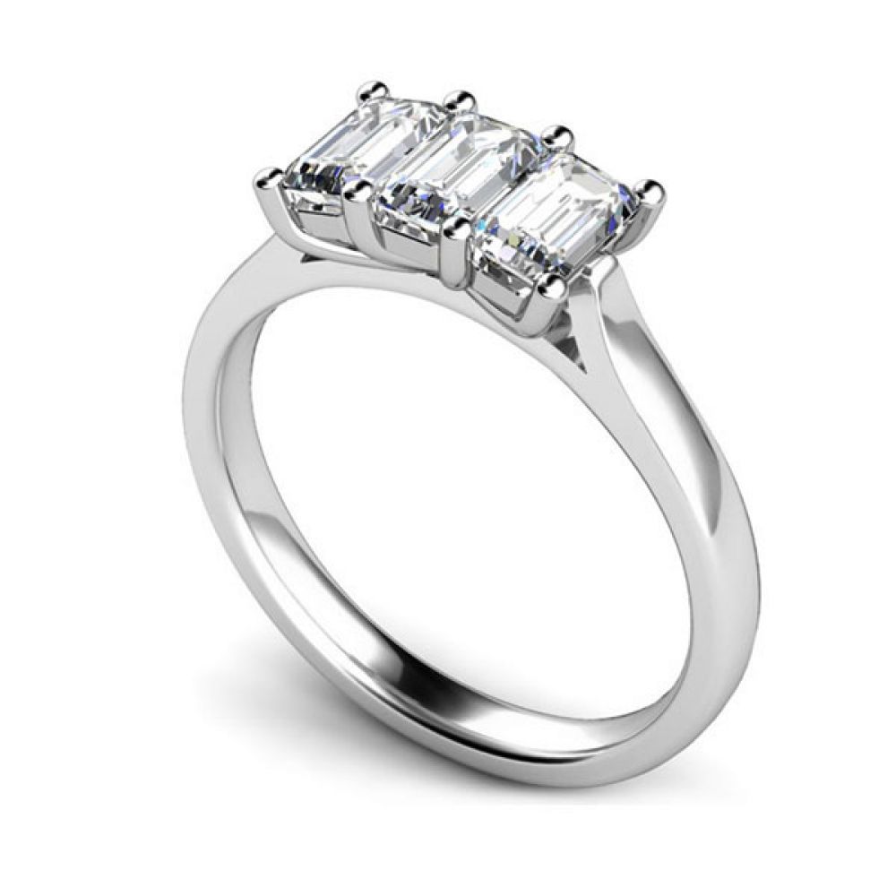 Paloma - Emerald Cut Trilogy Ring