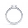 Modern 4 Claw Princess Solitaire Diamond Ring Side View Modern 4 Claw Princess Solitaire Diamond Ring Side View