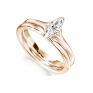Split Shoulder 2 Claw Marquise Diamond Ring Rose Gold Perspective Split Shoulder 2 Claw Marquise Diamond Ring Rose Gold Perspective