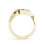 Isabella R3D009 three stone diamond engagement ring yellow gold side view Isabella R3D009 three stone diamond engagement ring yellow gold side view