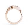Isabella R3D009 three stone diamond engagement ring rose gold side view Isabella R3D009 three stone diamond engagement ring rose gold side view