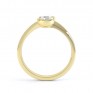 2 stone Couplet design diamond engagement ring in yellow gold side view 2 stone Couplet design diamond engagement ring in yellow gold side view