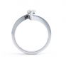 R1D068 Side, Pear shaped Twist Engagement Ring, White Gold R1D068 Side, Pear shaped Twist Engagement Ring, White Gold