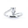 R1D068 Top, Pear shaped Twist Engagement Ring, White Gold R1D068 Top, Pear shaped Twist Engagement Ring, White Gold