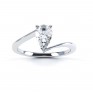 R1D068 Top, Pear shaped Twist Engagement Ring, White Gold R1D068 Top, Pear shaped Twist Engagement Ring, White Gold