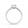 Sonnet side view in rose gold Side view of the Sonnet Asscher cut solitaire engagement ring shown here in white gold