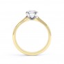 Sonnet side view in rose gold Side view of the Sonnet Asscher cut solitaire engagement ring shown here in white gold