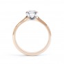 Sonnet side view in rose gold Side view of the Sonnet Asscher cut solitaire engagement ring shown here in white gold
