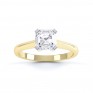 Sonnet engagement ring yellow gold top view Top view of the Sonnet Asscher cut solitaire engagement ring shown here in Yellow Gold