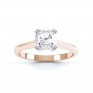 Sonnet engagement ring rose gold top view Top view of the Sonnet Asscher cut solitaire engagement ring shown here in Rose Gold