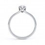 Loop oval solitaire diamond engagement ring side view in white gold Loop oval solitaire diamond engagement ring side view in white gold