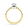 Classic 4 Claw Emerald Cut Diamond Solitaire Side View In Yellow Gold Classic 4 Claw Emerald Cut Diamond Solitaire Side View In Yellow Gold