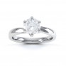 6 Claw Twist Solitaire Diamond ring - Top White 6 Claw Twist Solitaire Diamond ring - Top White