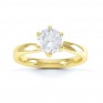 6 Claw Twist Solitaire Diamond ring - Top Yellow 6 Claw Twist Solitaire Diamond ring - Top Yellow