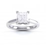 Folded 4 Claw Princess Cut Engagement Ring Front View Folded 4 Claw Princess Cut Engagement Ring Front View