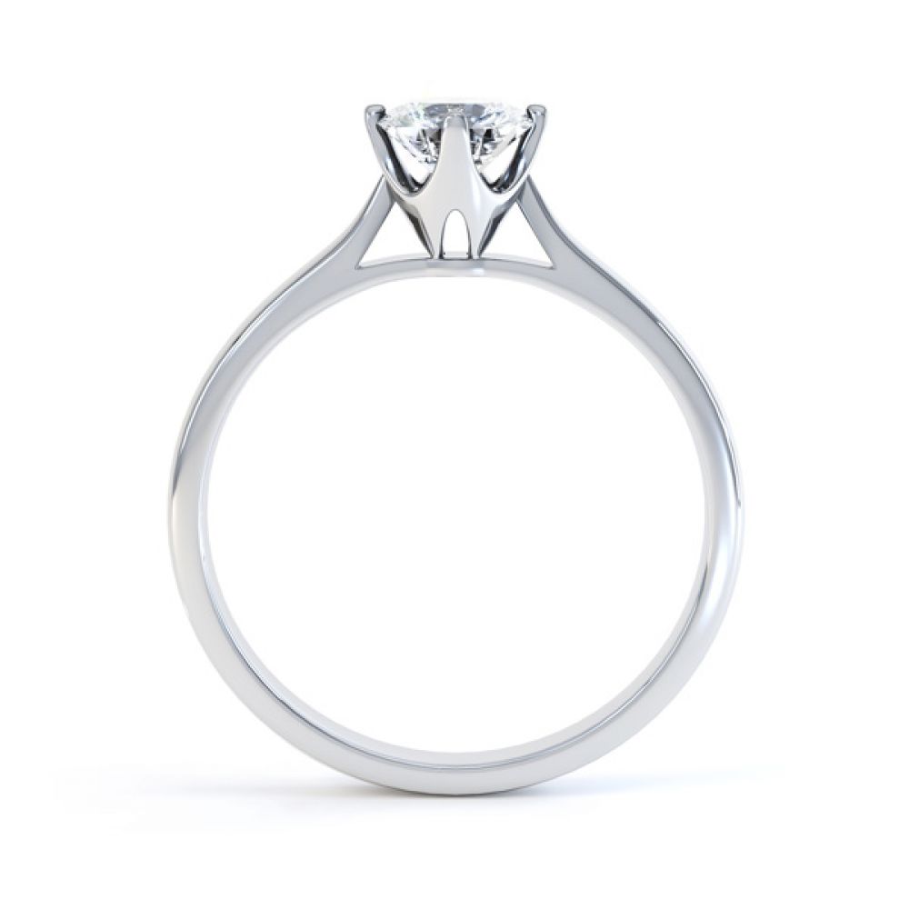 4 Claw Wedfit Compass Set Solitaire Ring Side View 4 Claw Wedfit Compass Set Solitaire Ring Side View
