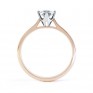 4 Claw Wedfit Compass Set Solitaire Ring Side View In Rose Gold 4 Claw Wedfit Compass Set Solitaire Ring Side View In Rose Gold