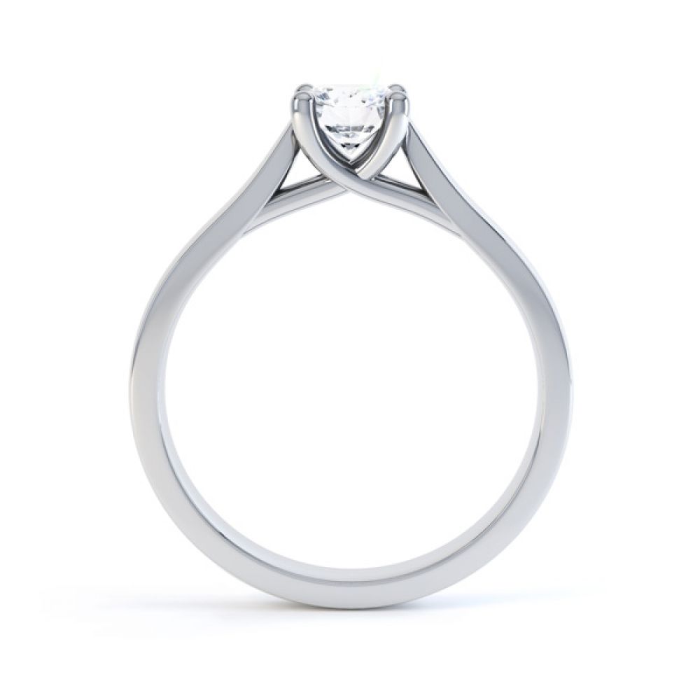 Wedfit Lucida Style Round Solitaire Engagement Ring Side View Wedfit Lucida Style Round Solitaire Engagement Ring Side View